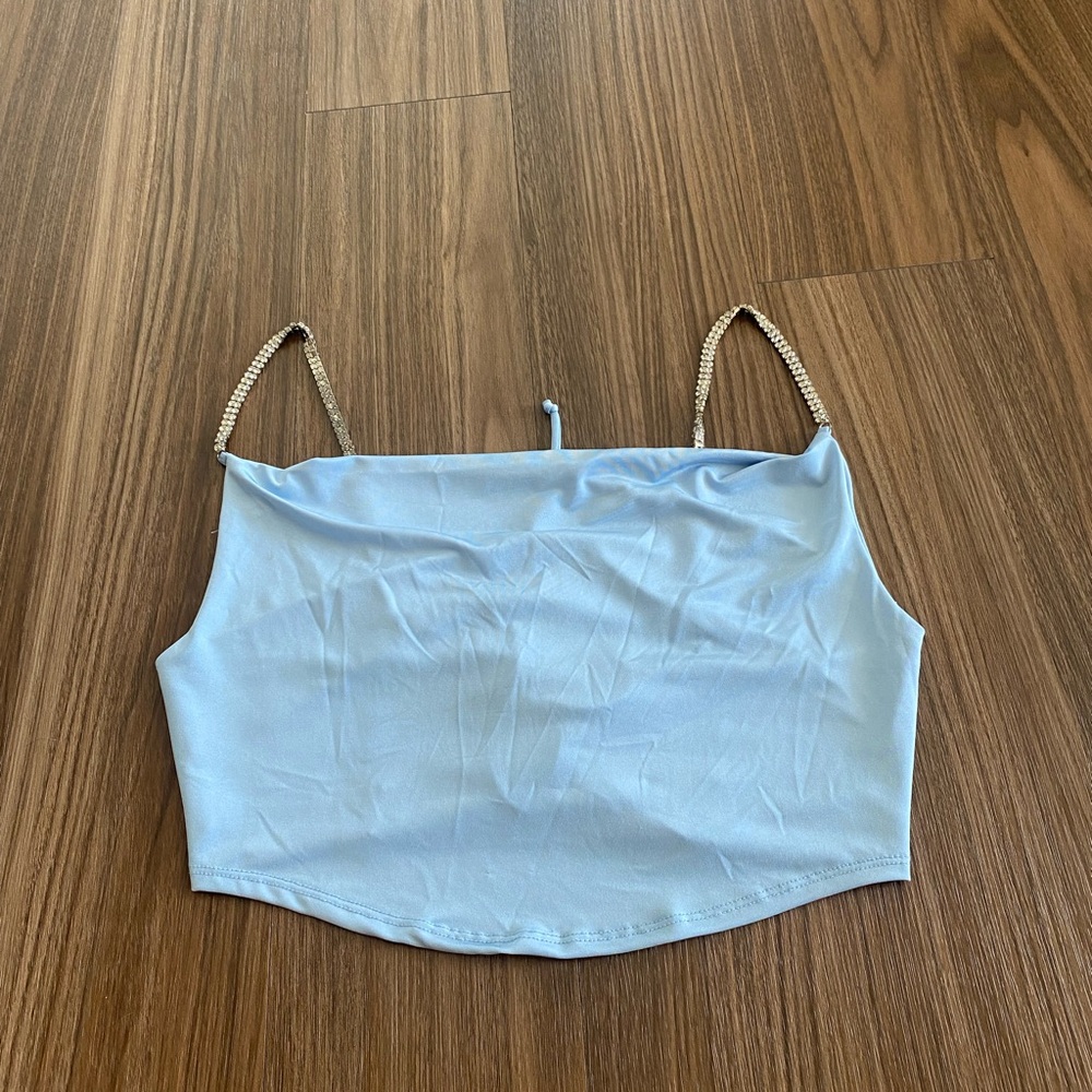 Light Blue Crop Top